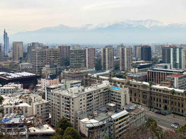 Santiago Chile aerial